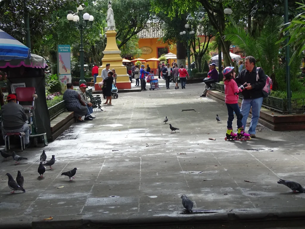 Plaza del centro de Coatepec, fotografía de archivo de 2014
